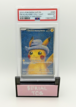 2023 Pokemon Black Star SV Promo 085 Van Gogh Pikachu With Grey Felt Hat PSA 10 - Image 1