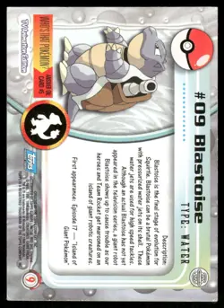 Pokemon Cards Blastoise #9 Topps Trading Cards Series 1 LP *2 - Image 2