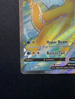 Dragonite V ⭐ 076/078 Holo Rare Ultra Pokemon GO 2022 Pokemon NM - Image 5