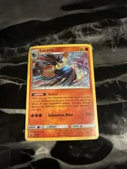 Pokemon TCG Lucario SM54 Black Star Promo Holo EXC - Image 1