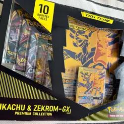 Pokemon TCG - Pikachu & Zekrom GX Premium Collection Box - Sealed - Image 2