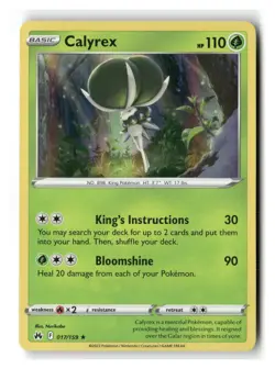 Calyrex 017/159 Holo Rare Crown Zenith Pokemon Near Mint - Image 1