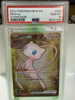 Pokemon Mew ex 180 HP Hyper Rare Sv: Scarlet & Violet 151 205/165 Holo PSA 10 - Image 1