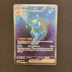 Pokemon Blastoise EX Full Art Holo SV 151 200/165 Special Illustration Rare HP … - Image 1