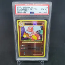 2016 Pokemon XY Evolutions #10 Charmeleon Reverse Foil Holo PSA 10 - Image 1