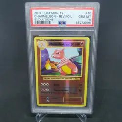 2016 Pokemon XY Evolutions #10 Charmeleon Reverse Foil Holo PSA 10 - Image 3