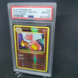 2016 Pokemon XY Evolutions #10 Charmeleon Reverse Foil Holo PSA 10 - Image 5