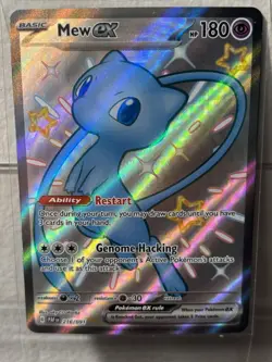 Pokemon TCG Mew EX 216/091 Paldean Fates Full Art Shiny Ultra Rare NM Condition - Image 1