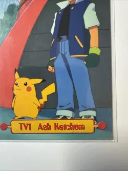 1999 Topps Pokemon TV Animation Edition Series 1 #TV1 Ash Ketchum - Image 5