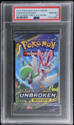 2019 Pokemon PSA 10 Gem Mint Sun & Moon Unbroken Bonds Pack Gardevoir & Sylveon - Image 1