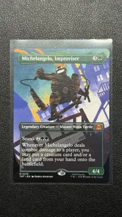 2026 MTG TMNT - Michelangelo, Improviser Borderless Mythic NON-FOIL 0219 TMT - Image 1