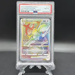 2022 Pokemon Brilliant Stars Secret Full Art Arceus VStar 176/172 PSA NM-MT 8 - Image 1