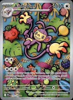 Ambipom 107/094 Illustration Rare - Pokemon ME02: Phantasmal Flames NM - Image 1