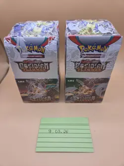 Pokemon Obsidian Flammen Booster Display 2x 18 Karmesin & Purpur Sealed OVP - Image 1