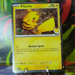 Pikachu Pokemon Day 2026 051/162 30th Anniversary Promo Pokemon TCG MINT MT - Image 1