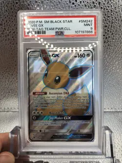 Eevee GX - SM242 Sun & Moon 2020 Pokemon - Black Star Promo PSA 9 - Image 2