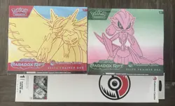 Pokemon Center ETB Paradox Rift SET, Roaring Moon & Iron Valiant W/ Playmat - Image 1