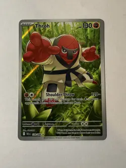 Throh 128/086 Illustration Rare IR Holo SV Black Bolt BLK Pokemon TCG Pokemon NM - Image 1