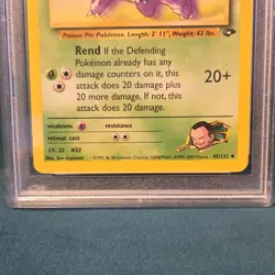 Pokemon Gym Challenge Giovanni's Nidorino #45 & Nidoran #75 PSA 9 2000 WOTC Lot - Image 3