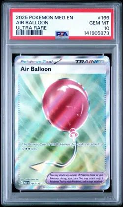 Air Balloon 166/132 PSA 10 Mega Evolution Ultra Rare Full Art Trainer Pokemon - Image 1