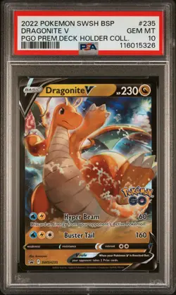 Dragonite V - SWSH235 - Black Star Promo - Pokemon GO - PSA 10 - Pokemon TCG - Image 1