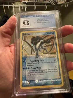 2005 Pokemon EX Unseen Forces Suicune GOLD STAR HOLO #115 CGC 9.5 GEM MINT - Image 1