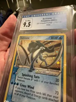 2005 Pokemon EX Unseen Forces Suicune GOLD STAR HOLO #115 CGC 9.5 GEM MINT - Image 3