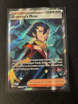 Grimsley’s Move 120/094 PFL EN Full Art Holo Supporter Trainer Pokemon TCG NM - Image 1