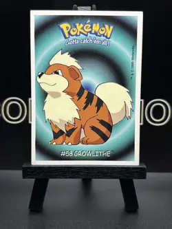 2000 Pokemon Dunkin Boomer Growlithe #58 Regular LP - Image 2
