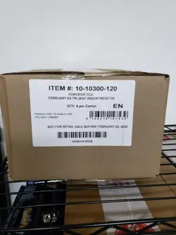 Pokemon TCG Mega Charizard ex FACTORY SEALED CASE 6 Tin Case - Image 1