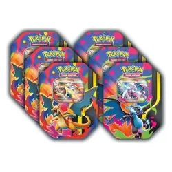 Pokemon TCG Mega Charizard ex FACTORY SEALED CASE 6 Tin Case - Image 2