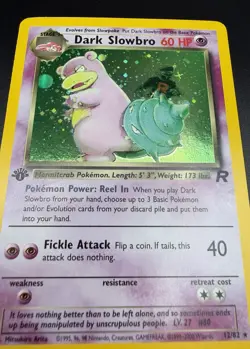 Pokemon Dark Slowbro 1st Edition 12/82 Team Rocket Holo Rare LP / NM - Image 3