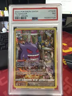 Pokemon Lost Origin Gengar TG06 Full Art Trainer Gallery PSA 7 NM - Image 1
