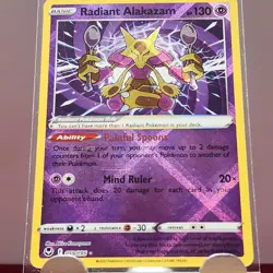 Radiant Alakazam Silver Tempest Ultra Rare Pokemon TCG 059/195 Sword & Shield - Image 1