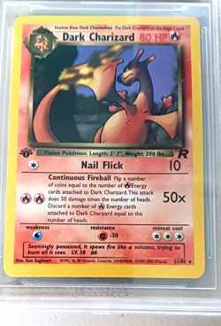 2000 Pokemon Team Rocket's 1st Edition Rare Non Holo Dark Charizard BGS 9 Mint - Image 3