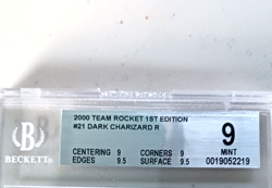 2000 Pokemon Team Rocket's 1st Edition Rare Non Holo Dark Charizard BGS 9 Mint - Image 5