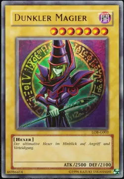 Yu-Gi-Oh! Dunkler Magier LOB-G003 Ultra Rare [LP] Dark Magician OG Old | DE 2002 - Image 1