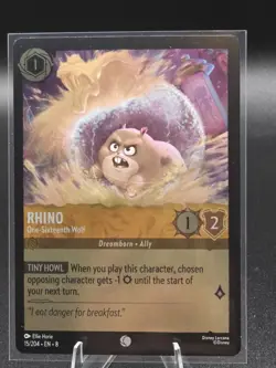 Disney Lorcana-Reign of Jafar-Rhino One Sixteenth Wolf-#15-Cold Foil - Image 1