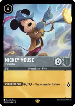 Disney Lorcana TCG Into the Inklands Mickey Mouse - Trumpeter 182/204 Legendary - Image 1