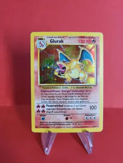 Pokemon Karte/card - Charizard Glurak 4/102 - Base Set Holo - VG-Excellent - Image 1