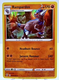 Pokemon Card Rampardos Astral Radiance Holo Rare 077/189 Near Mint - Image 1