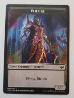 1x Vampire Token (007/021) Crimson Vow MTG Magic the Gathering NM - Image 1