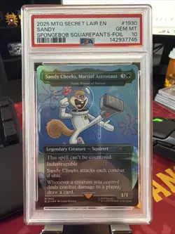 PSA 10 Sandy Cheeks, Martial Astronaut, Foil, Spongebob Secret Lair Drop, MTG - Image 1