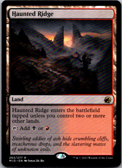 MTG Magic the Gathering Haunted Ridge (263/549) Innistrad Midnight Hunt LP - Image 1