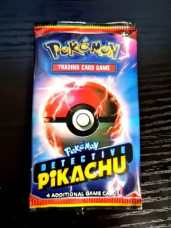 Pokemon 2019 Detective Pikachu 4 Card Booster Pack Sealed - Image 2