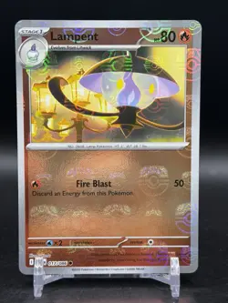 Pokemon Lampent (Master Ball Pattern) 017/086 Sv: White Flare Holo NM - Image 1