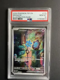 Bronzor 170 PSA 10 2024 Pokemon TEF EN Illustration Rare ! - Image 1