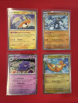 Pokemon TCG Sam's Club 4 Mini Tin Promos 151: Machamp Raichu Gengar Dragonite - Image 1