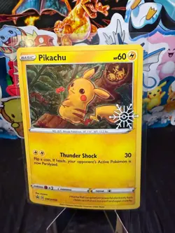 Pikachu SWSH153 - Snowflake Stamp - Holiday Calendar - Pokemon TCG - LP - Image 1