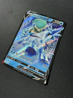 045/198 Ice Rider Calyrex V Holo Holiday Advent Snowflake Stamped Pokemon TCG NM - Image 2
